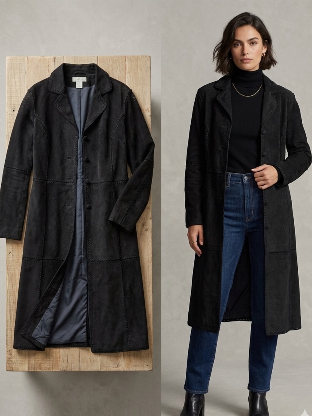 SMH GENUINE SUEDE
JACKET W/ CROCHET
PATCHWORK THROUHOUT SIZE L